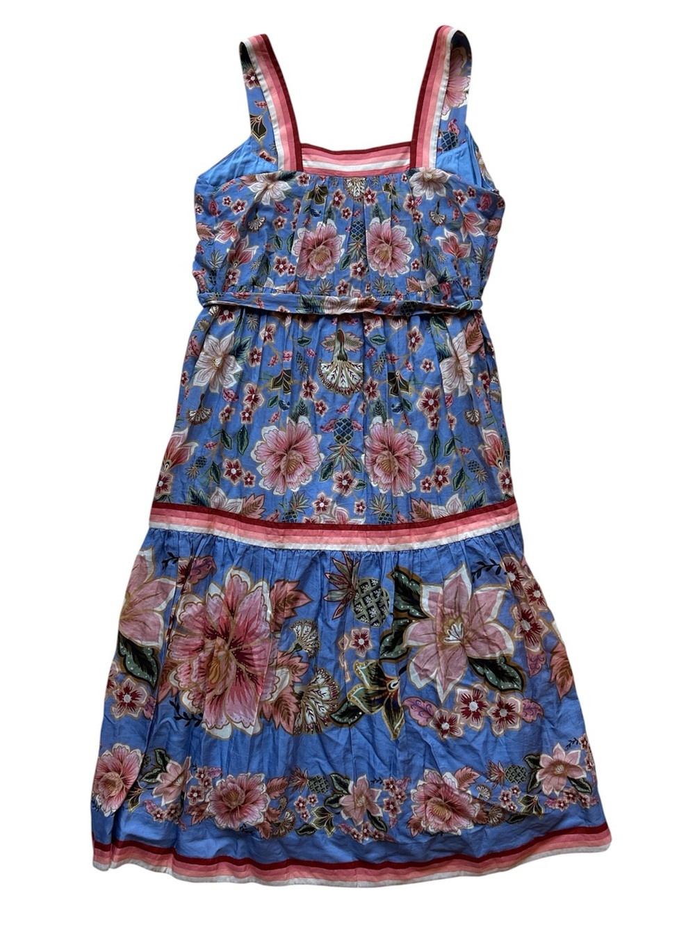 FARM Rio Super Bloom Tapestry Blue Angled Maxi Dress NWT Size XL - Picture 7 of 10